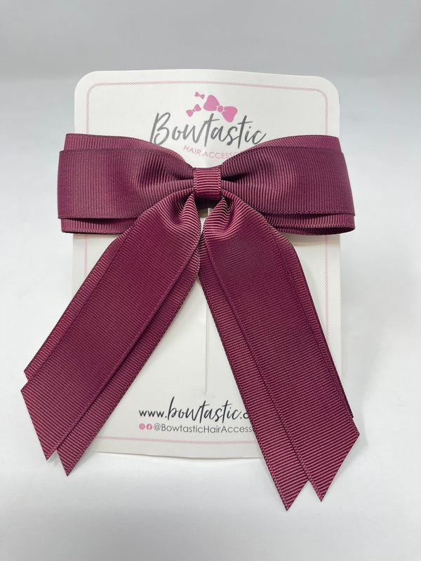 4.5 Inch Tail Bow - Burgundy