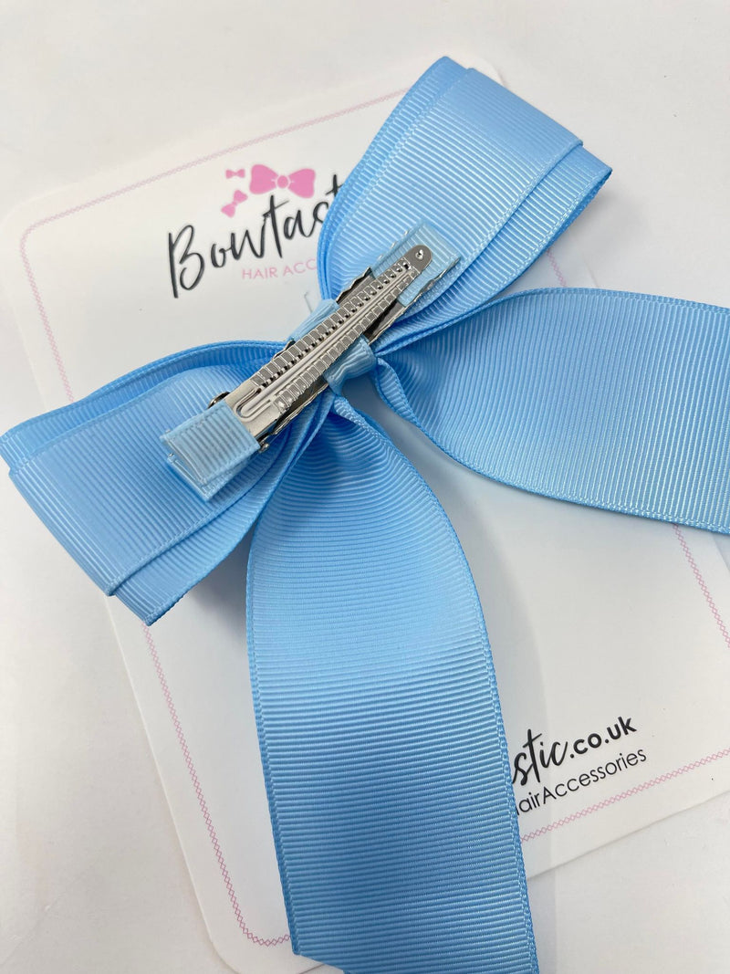 4.5 Inch Tail Bow - Blue Topaz