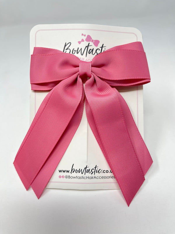 4.5 Inch Tail Bow - Fantasy Rose
