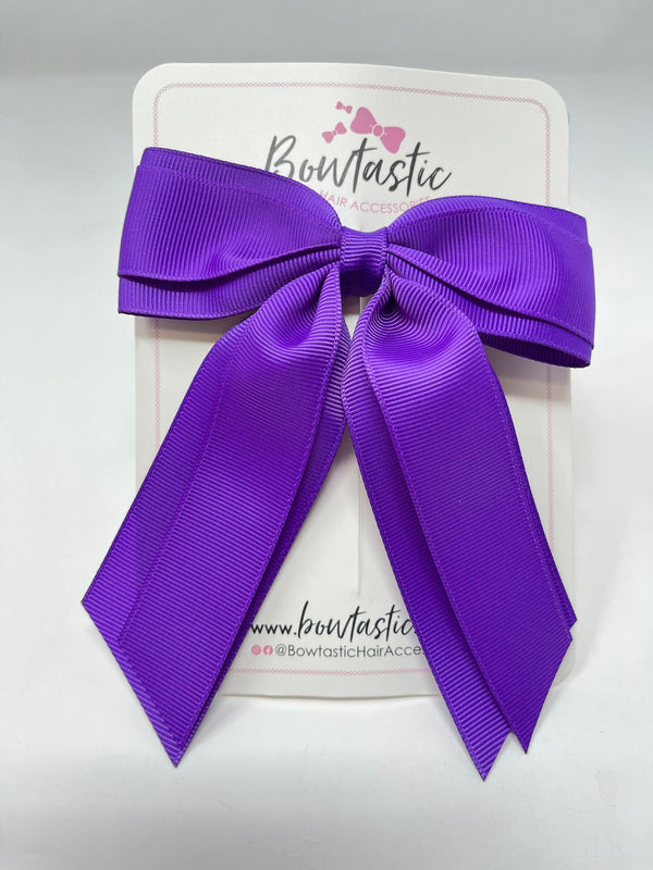 4.5 Inch Tail Bow - Purple