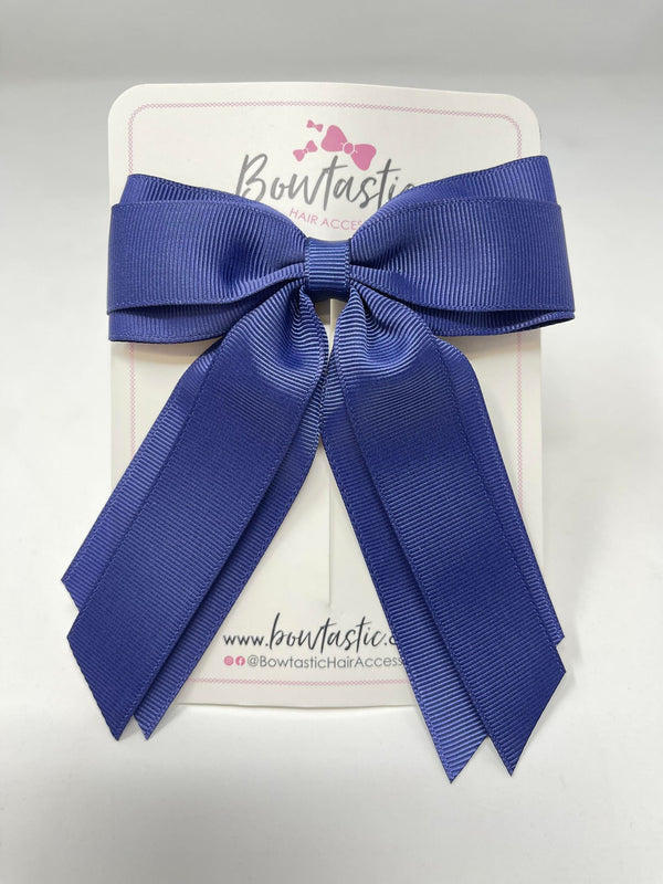 4.5 Inch Tail Bow - Ink Blue