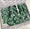 School Bundle - 5 Matching Pairs Bobbles - Forest Green & Green Gingham