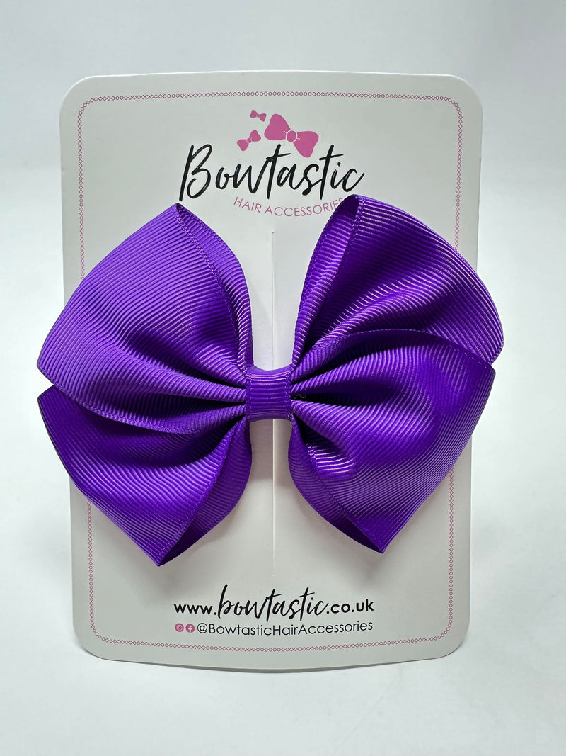 4 Inch Flat Bow - Purple