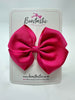 4 Inch Flat Bow - Shocking Pink