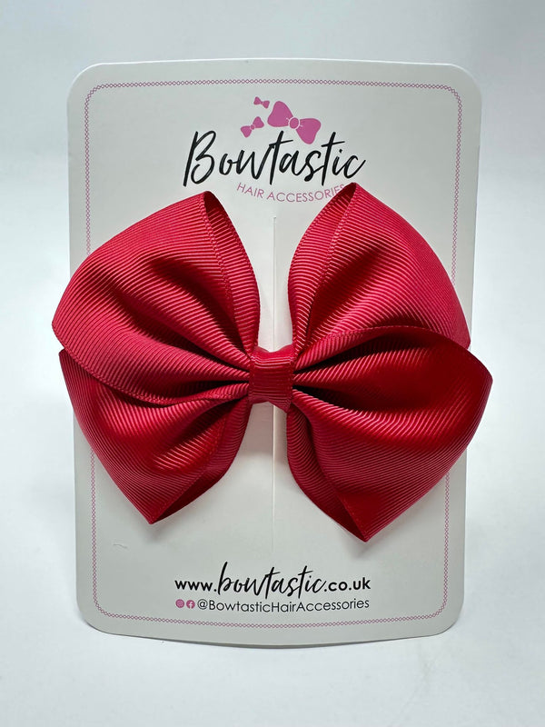 4 Inch Flat Bow - Scarlet Red
