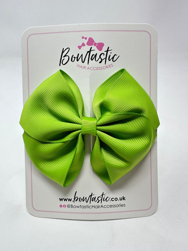 4 Inch Flat Bow - Apple Green