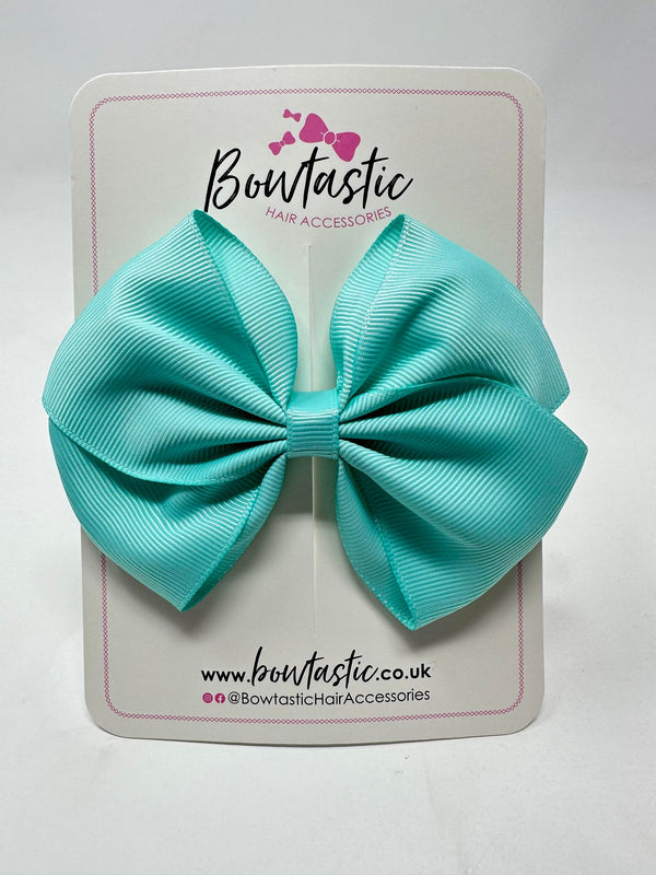 4 Inch Flat Bow - Aqua