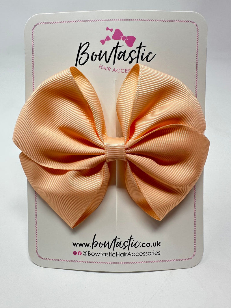 4 Inch Flat Bow - Petal Peach