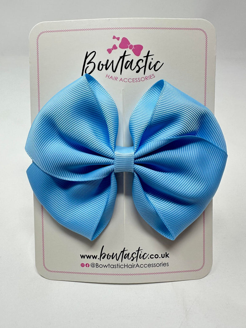 4 Inch Flat Bow - Blue Mist