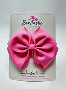 4 Inch Flat Bow - Geranium Pink