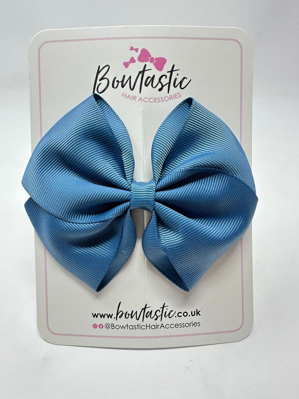 4 Inch Flat Bow - Antique Blue