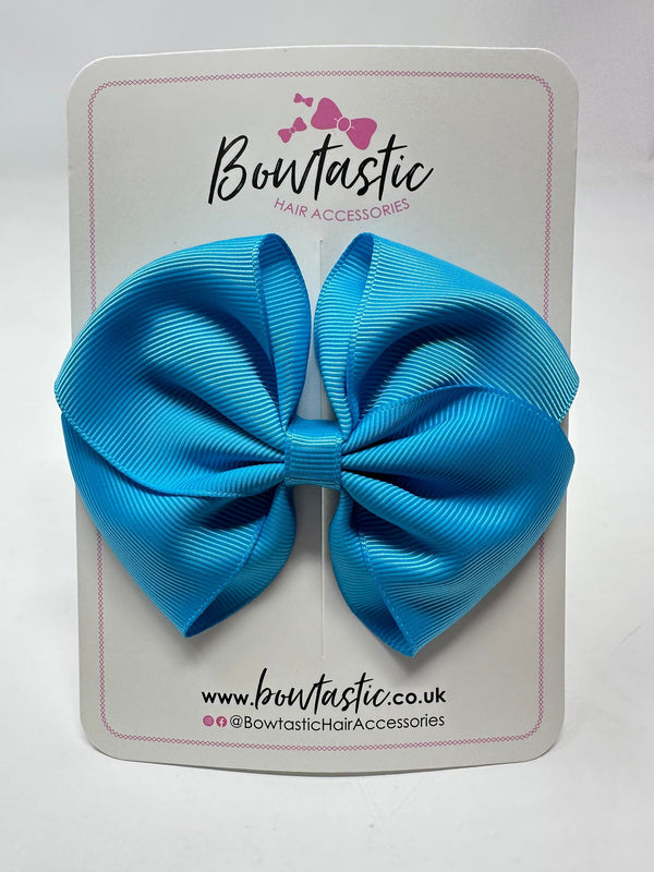 4 Inch Flat Bow - Turquoise