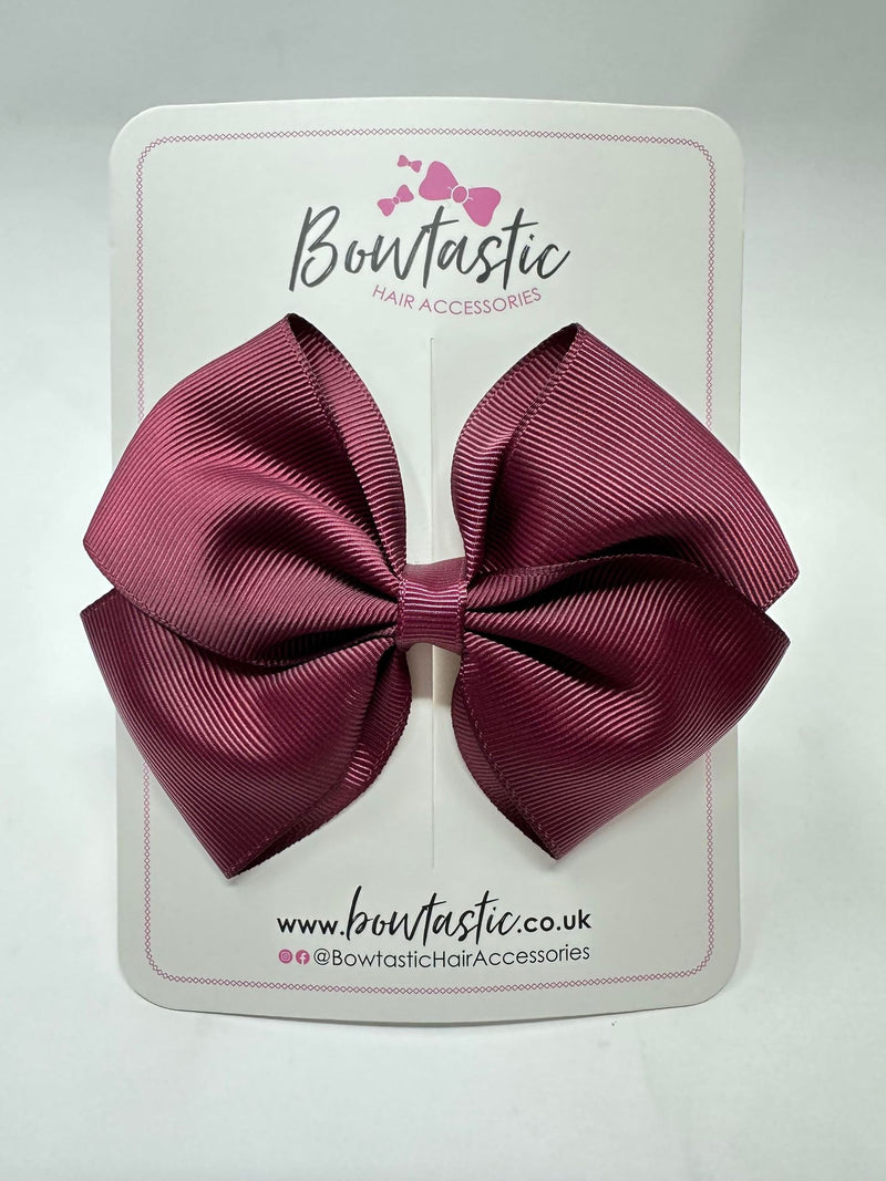 4 Inch Flat Bow - Burgundy