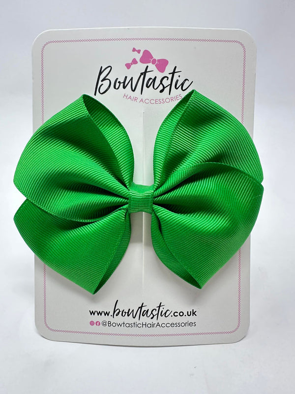 4 Inch Flat Bow - Emerald Green