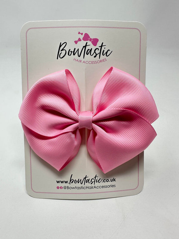 4 Inch Flat Bow - Rose Pink