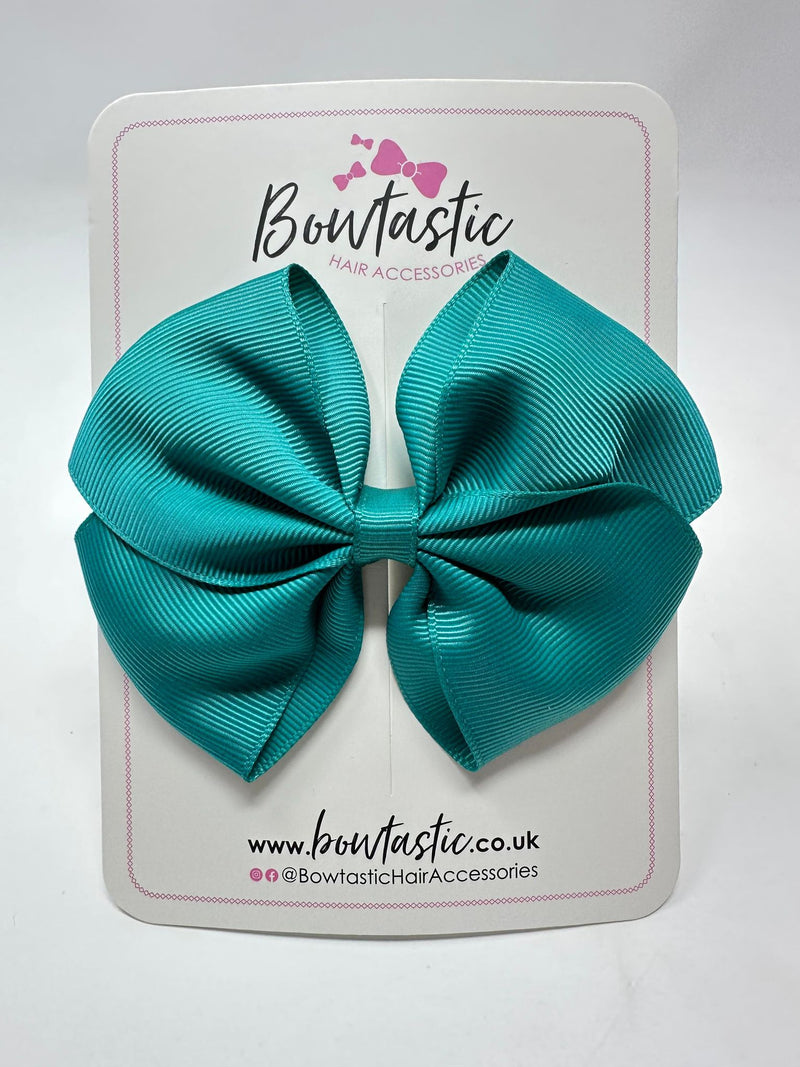 4 Inch Flat Bow - Jade Green