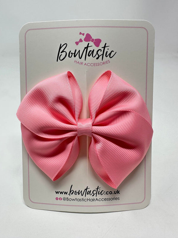 4 Inch Flat Bow - Pink