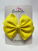 4 Inch Flat Bow - Lemon