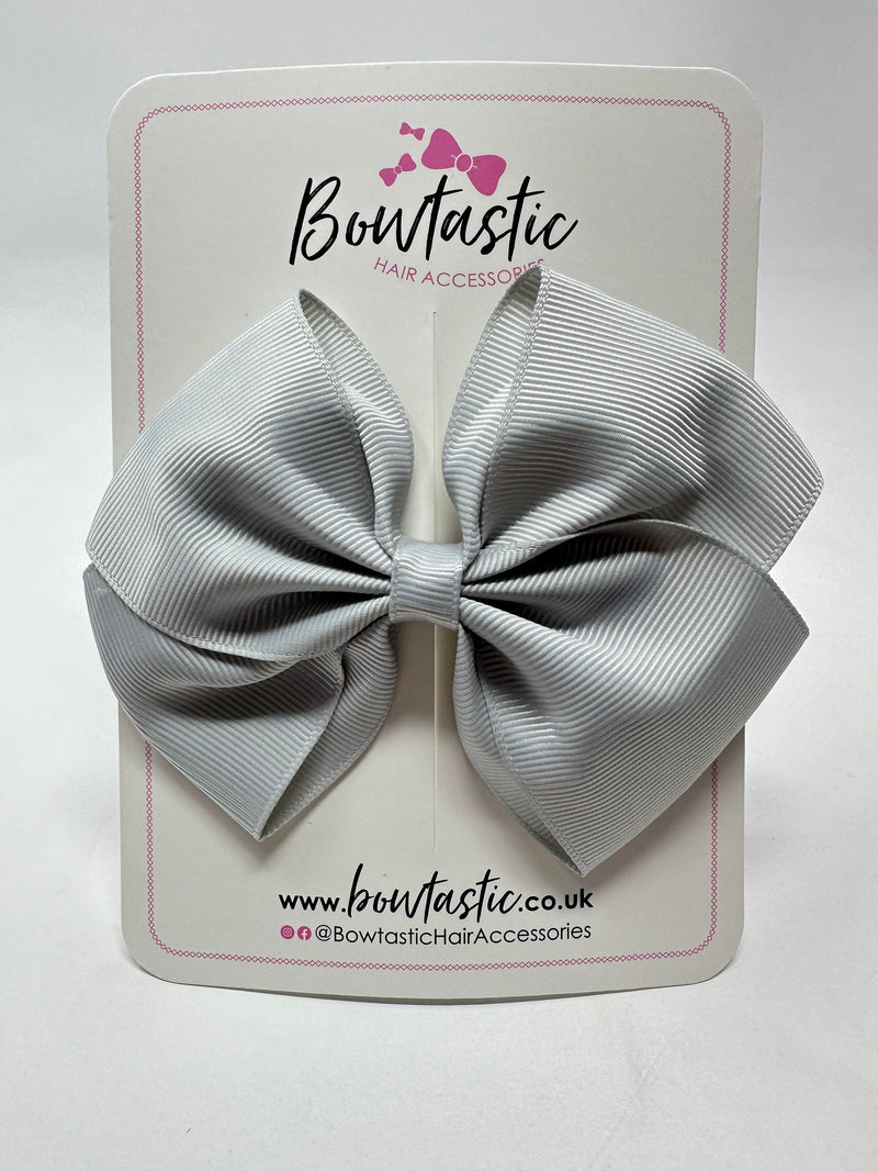 4 Inch Flat Bow - Shell Grey