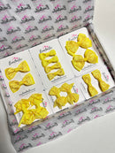 School Gingham Bundle - Yellow Gingham - 14 Pack - Backing Cards Not Included