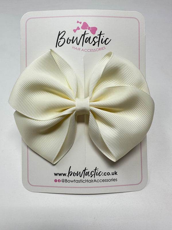 4 Inch Flat Bow - Antique White
