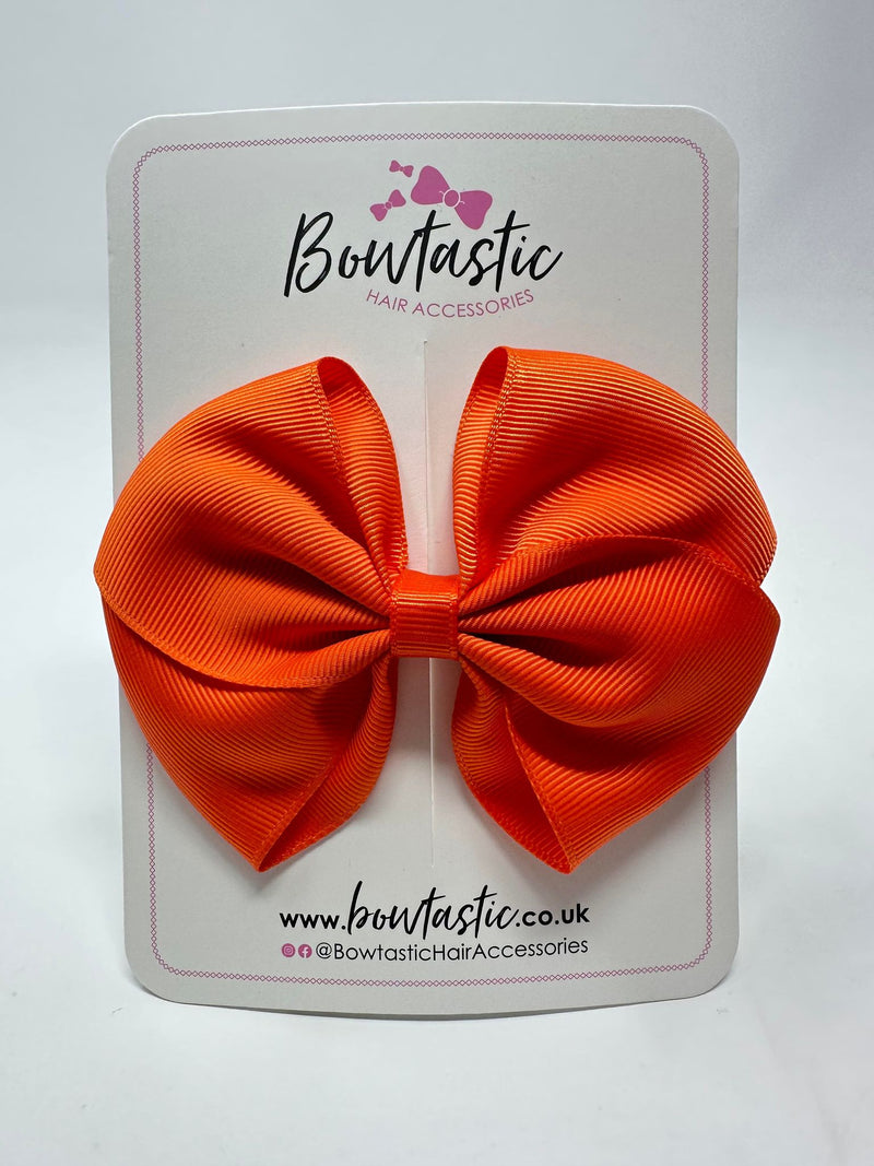 4 Inch Flat Bow - Autumn Orange