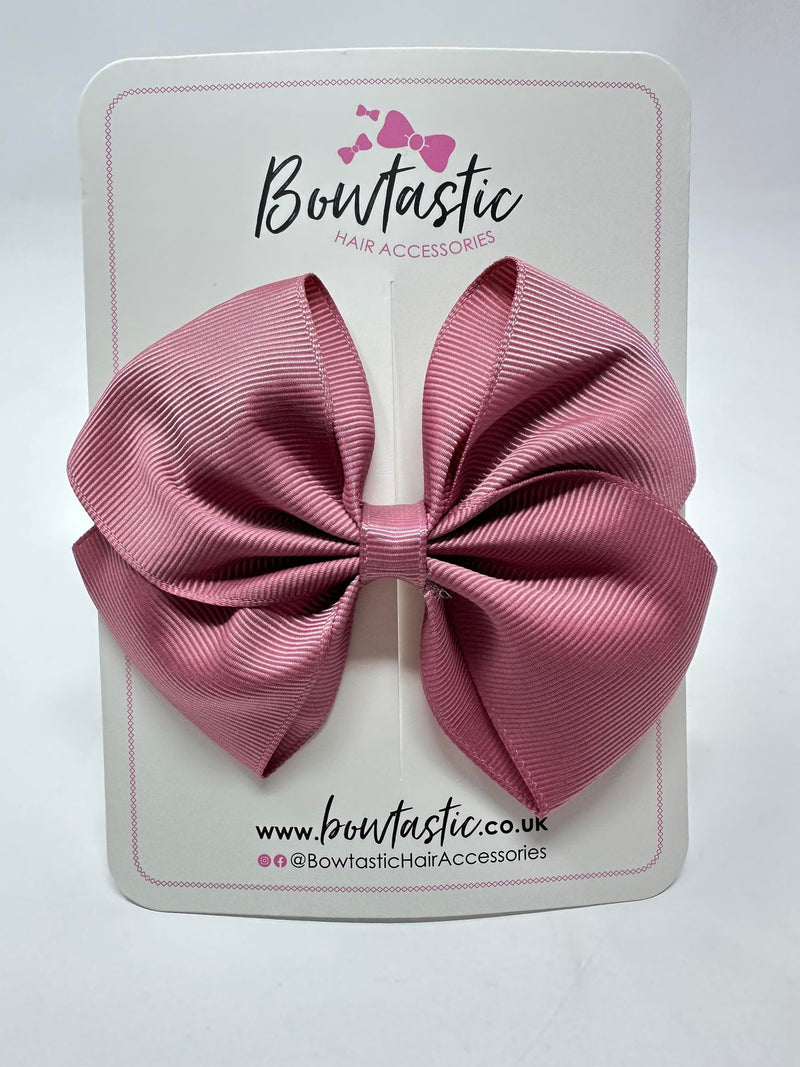 4 Inch Flat Bow - Rosy Mauve