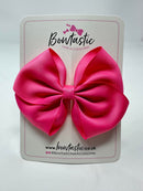 4 Inch Flat Bow - Hot Pink