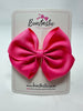 4 Inch Flat Bow - Hot Pink