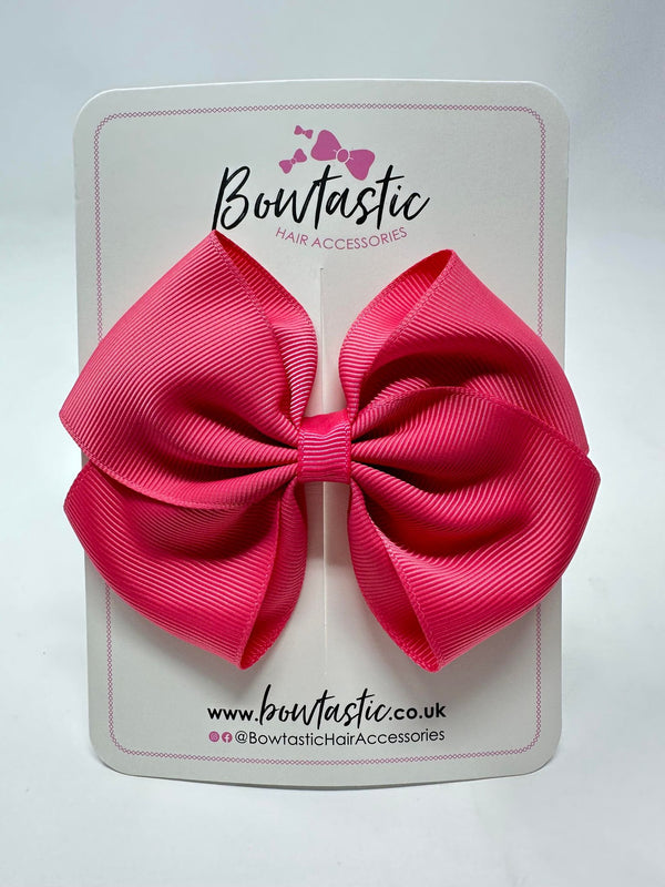 4 Inch Flat Bow - Camellia Rose