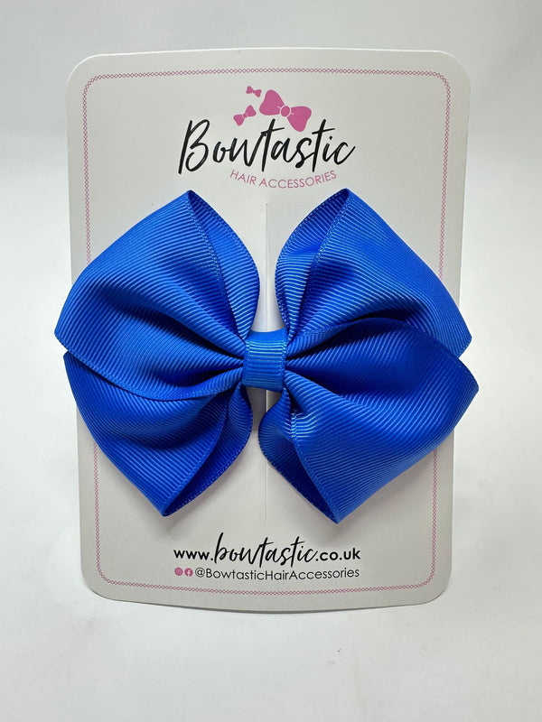 4 Inch Flat Bow - Electric Blue