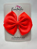 4 Inch Flat Bow - Neon Orange
