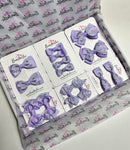 School Gingham Bundle - Lilac Gingham - 14 Pack - Backing Cards Not Included