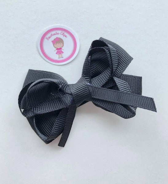 2.75 Inch Flat Bow Thin Elastic - Black